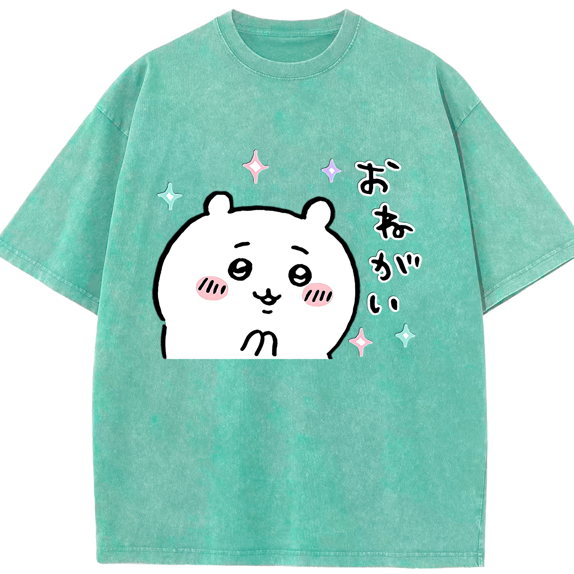 （画像用） ちいかわ ちいかわ Chii-kawa chiikawa 綿100% ヴィンテージ風 半袖Tシャツ（フロントプリント）